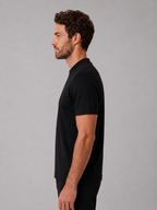 CAMISETA SUEDINE GOLA CRUZADA PRETA ZIGMA