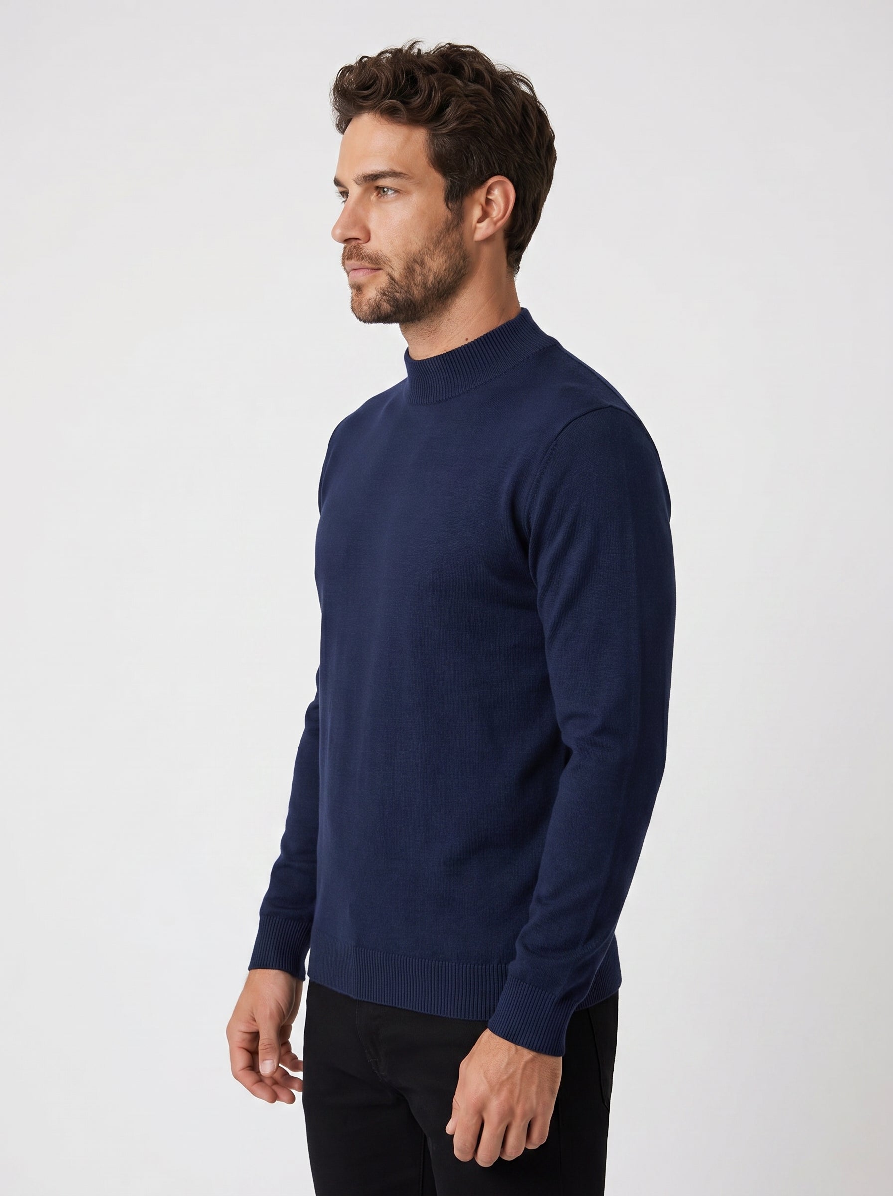 TRICOT GOLA ALTA ESSSENTIAL AZUL MARINHO ZIGMA