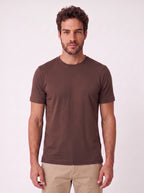 CAMISETA GIZA DUPLO ALGODAO EGIPCIO MARROM ZIGMA