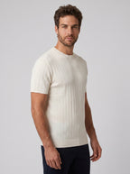 CAMISETA SLIM TRICOT PORTOFINO CREME ZIGMA