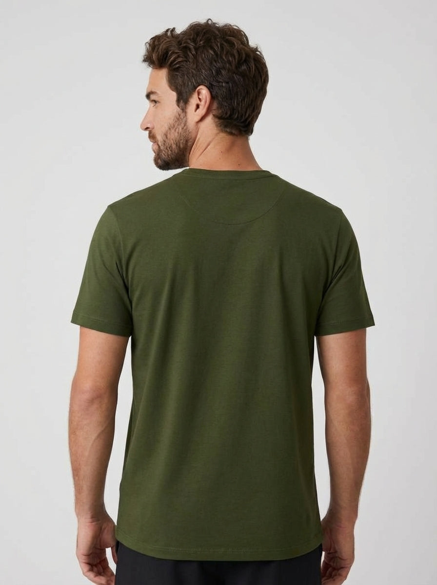 CAMISETA ESSENTIAL COTTON PREMIUM VERDE MILITAR ZIGMA