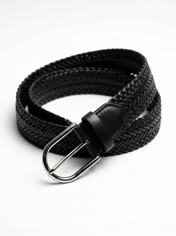 CINTO COURO TRANCADO PRETO ZIGMA