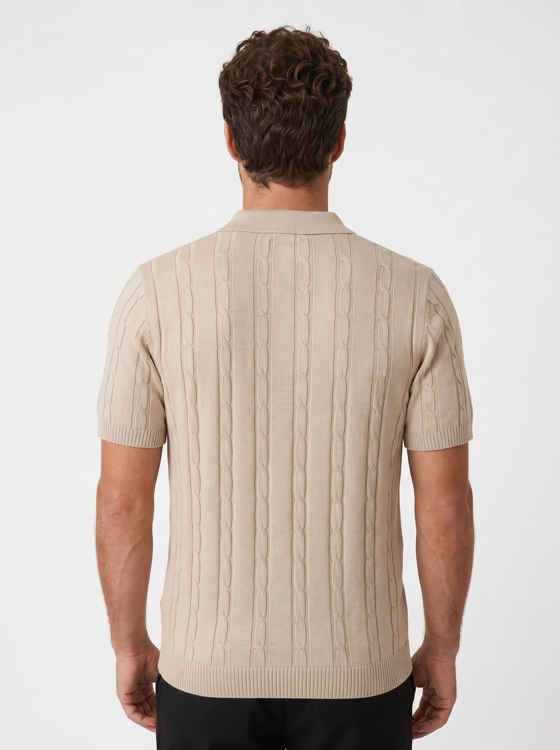 POLO RIVIERA V TRICOT BEGE ZIGMA