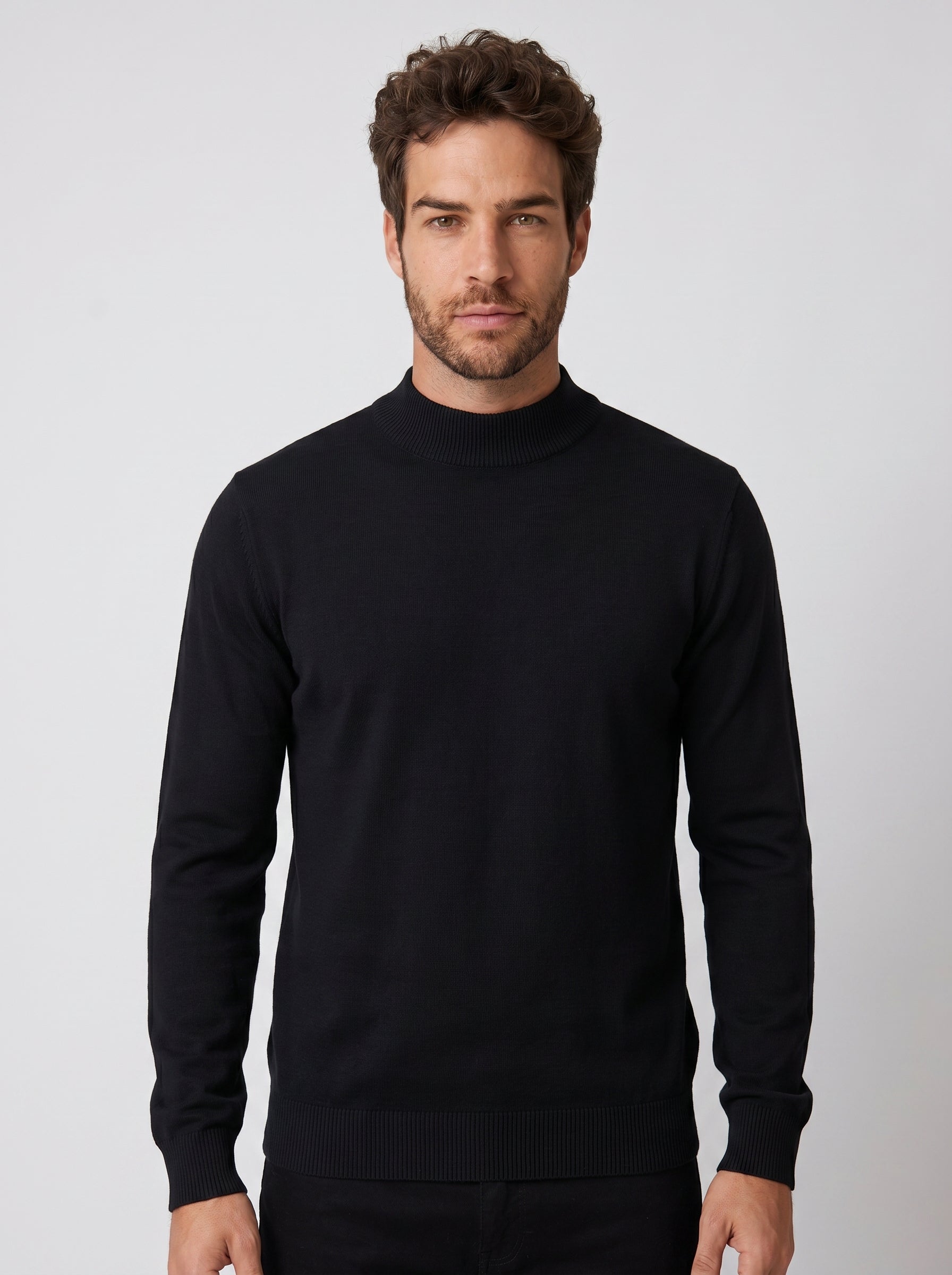 TRICOT GOLA ALTA ESSSENTIAL PRETO ZIGMA