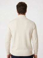 SUETER TRICÔ QUARTER ZIPER TEXTURE OFF WHITE ZIGMA