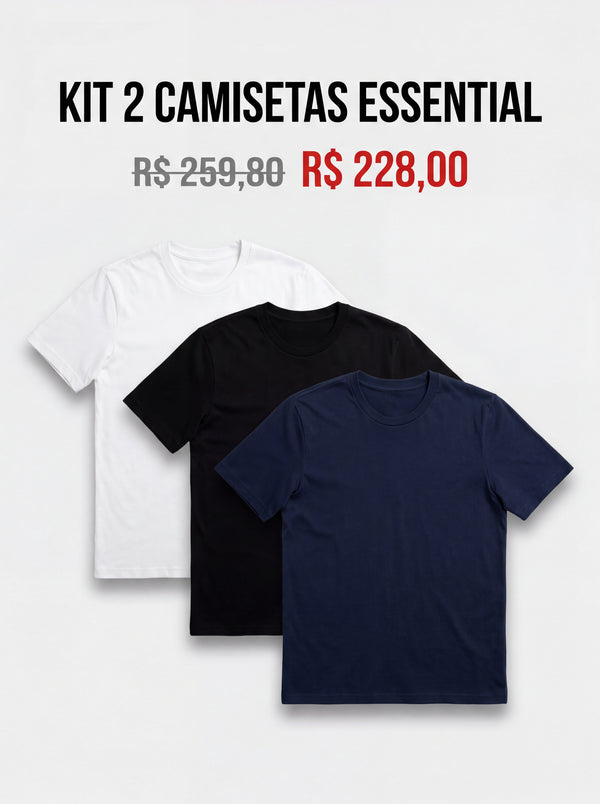 KIT 2 CAMISETAS ESSENTIAL