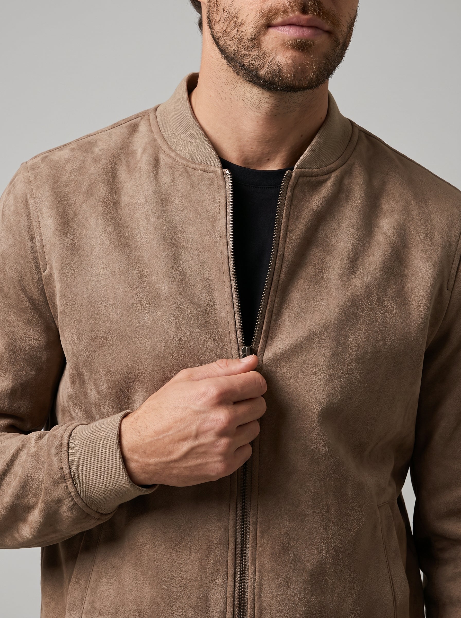 JAQUETA BOMBER SUEDE CAPUCCINO ZIGMA