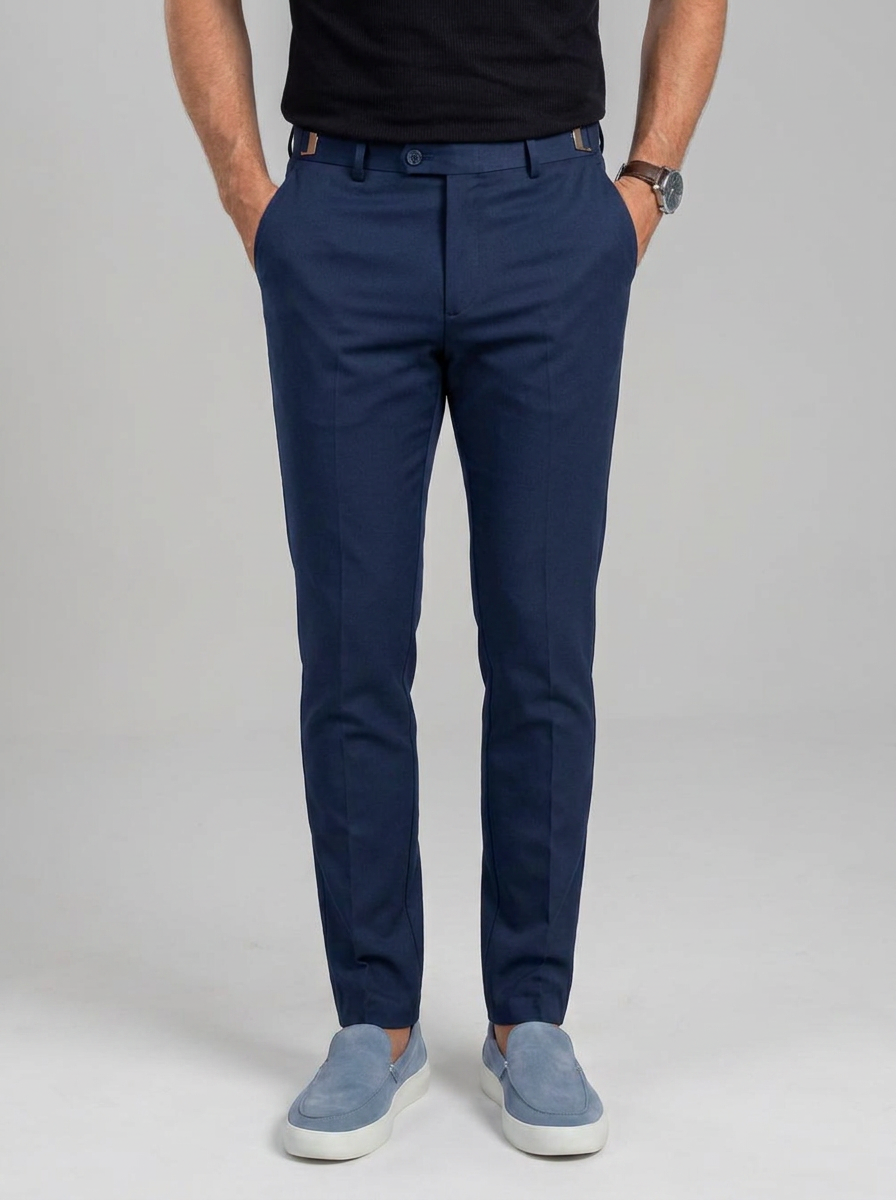 CALÇA ALF VIENA AJUSTE LATERAL MARINHO ZIGMA