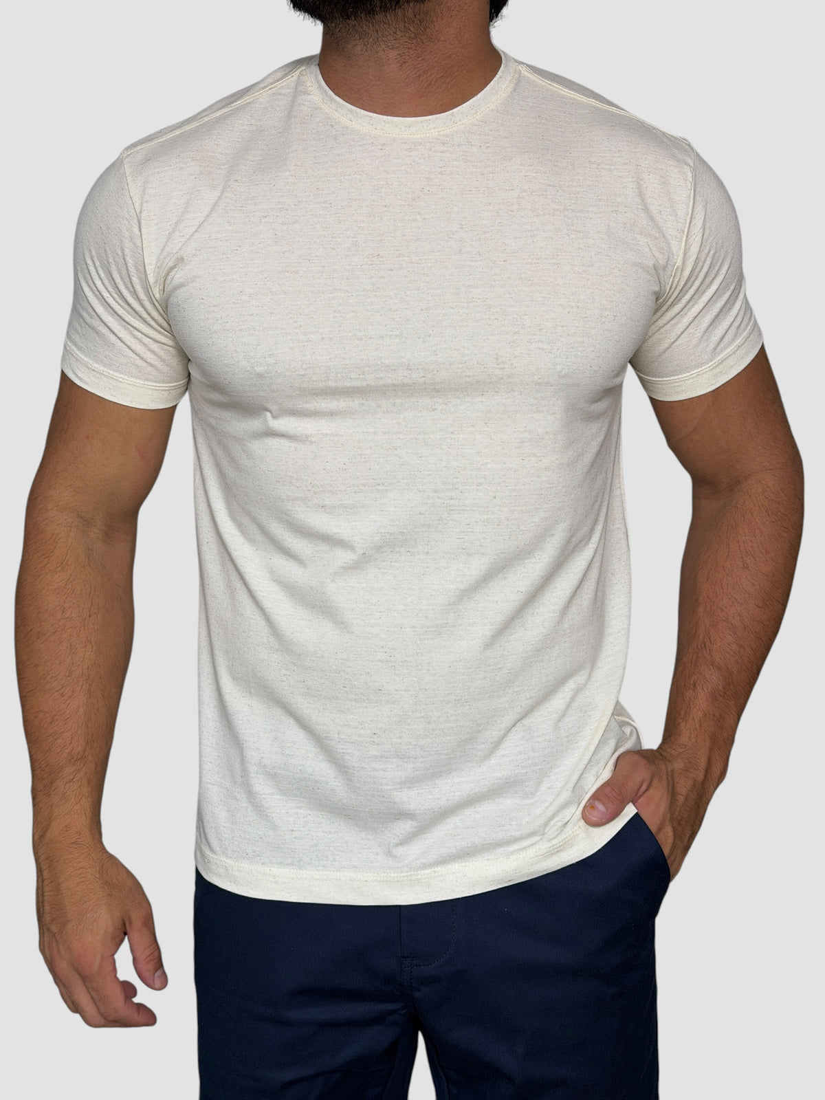 CAMISETA TAORMINA TOQUE DE LINHO NATURAL ZIGMA