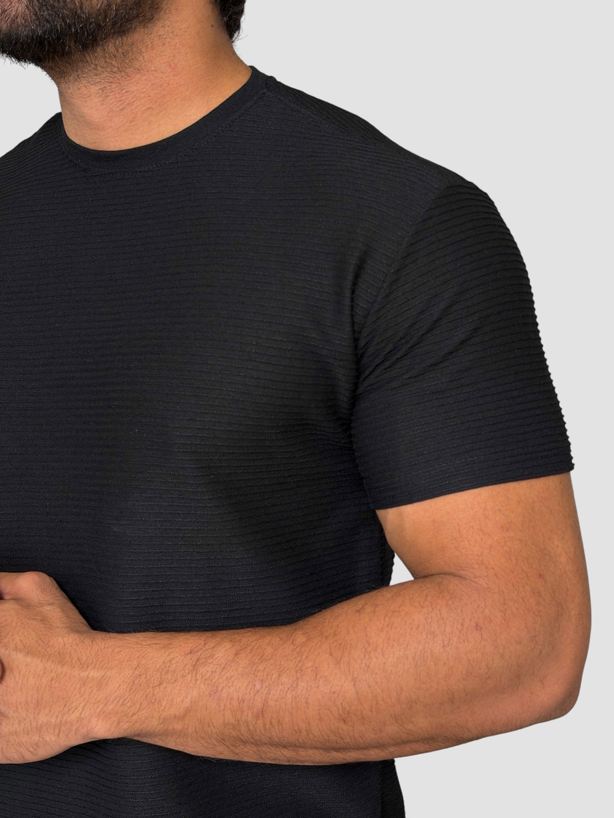 CAMISETA SORRENTO CANELADA PRETA ZIGMA