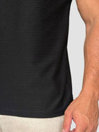 CAMISETA SORRENTO CANELADA PRETA ZIGMA