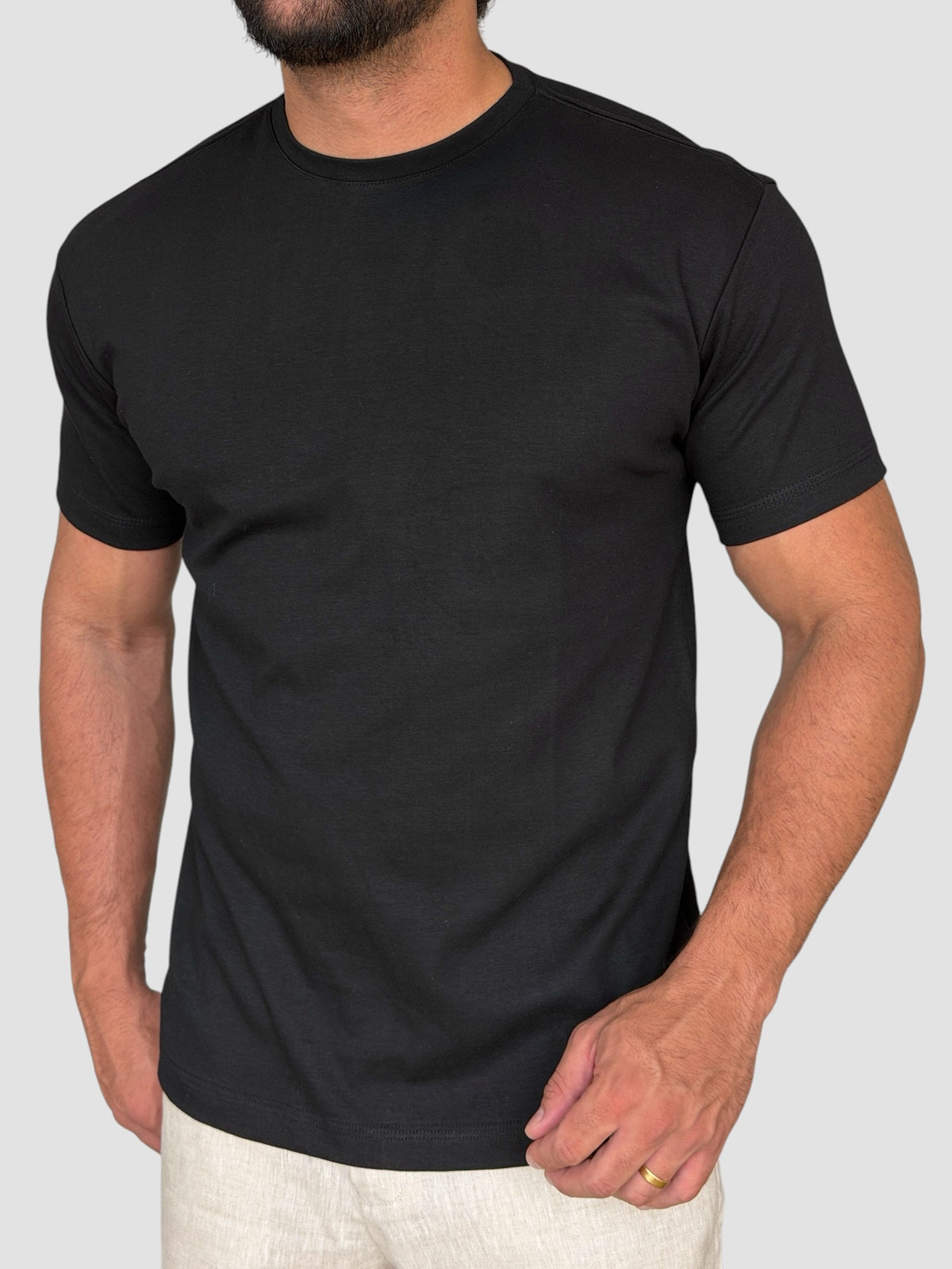 CAMISETA FIRENZE TOQUE SUEDE PRETO ZIGMA