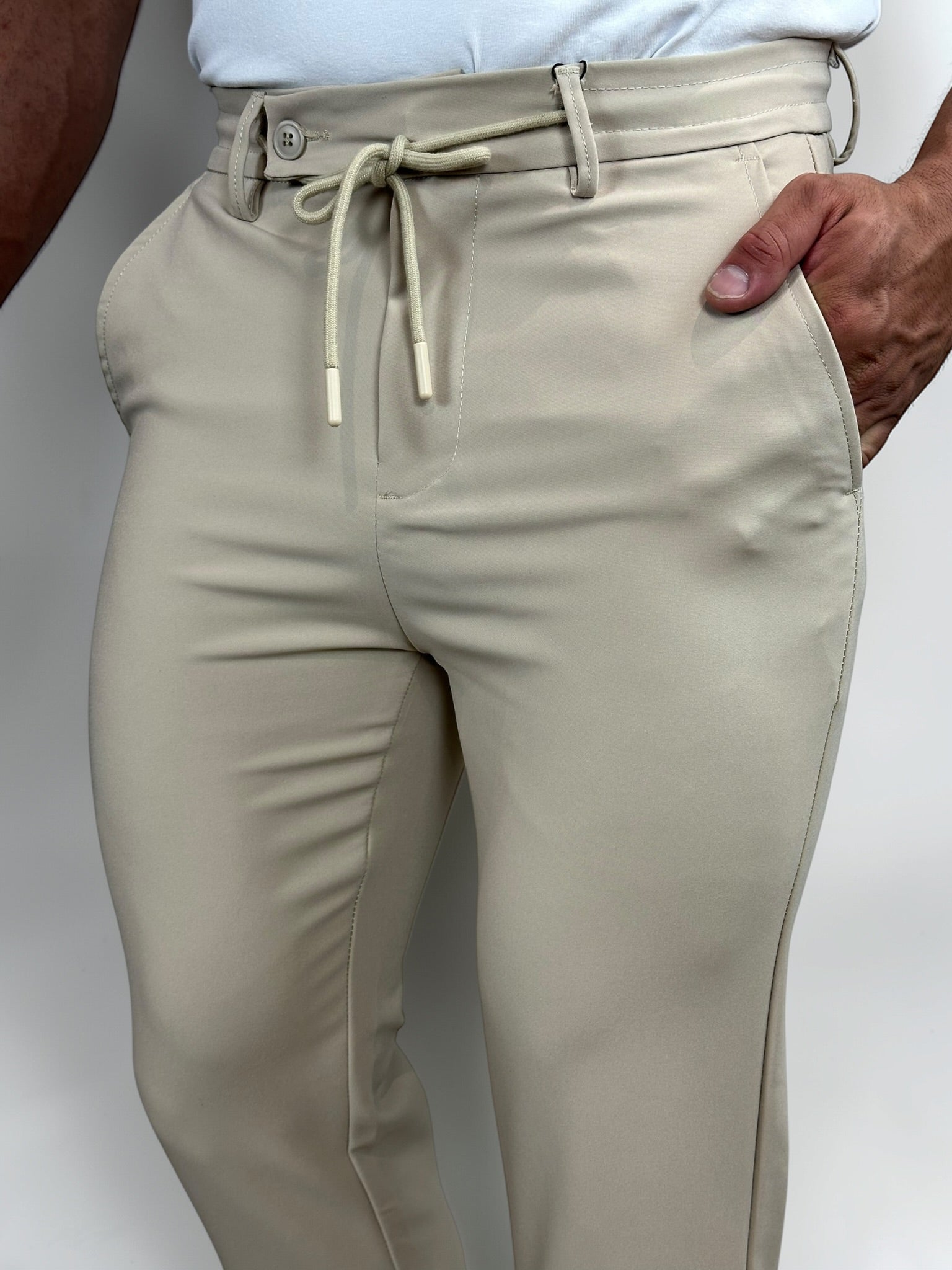 CALÇA TORINO COMFORT BEGE ZIGMA