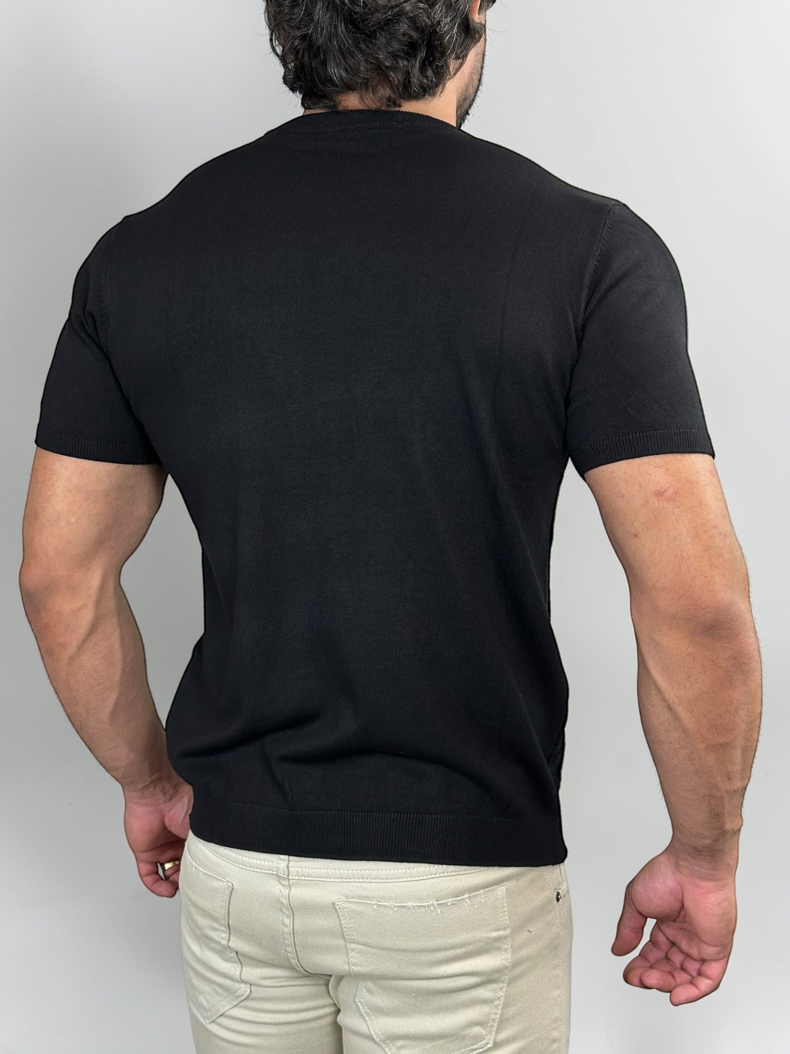 CAMISETA TRICOT VENEZIA PRETO ZIGMA