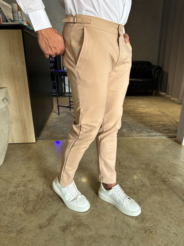 CALÇA ALF SKINNY AJUSTE LATERAL BEGE ZIKANI