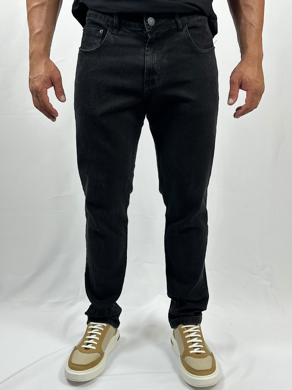 CALCA FAVORITE BLACK JEANS SLIM PRETO URBO
