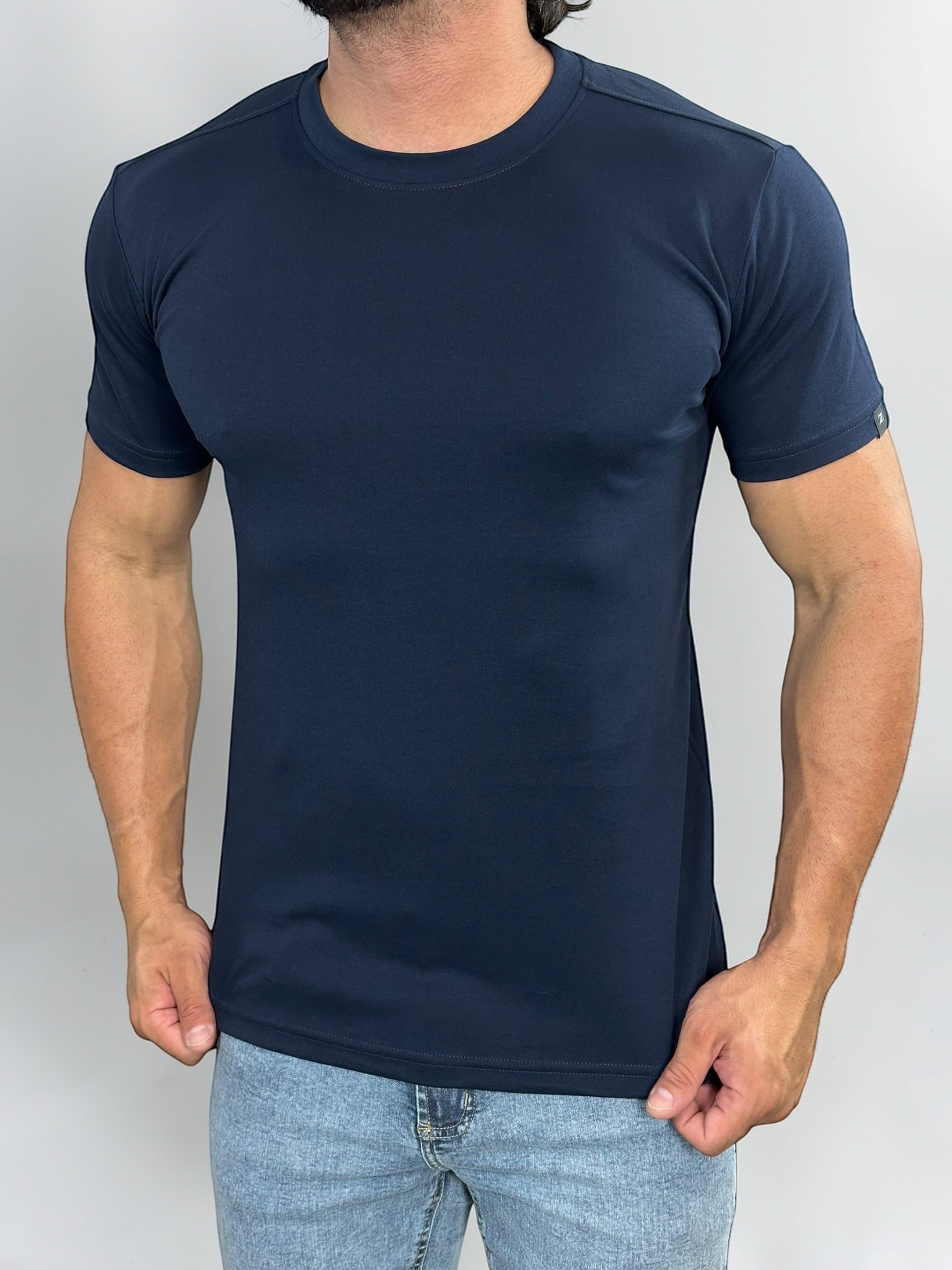 CAMISETA PIMA INTERLOCK AZUL MARINHO ZIGMA