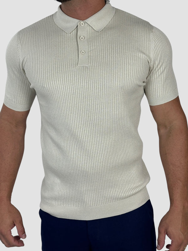 GOLA POLO MILANO CANELADA AREIA ZIGMA