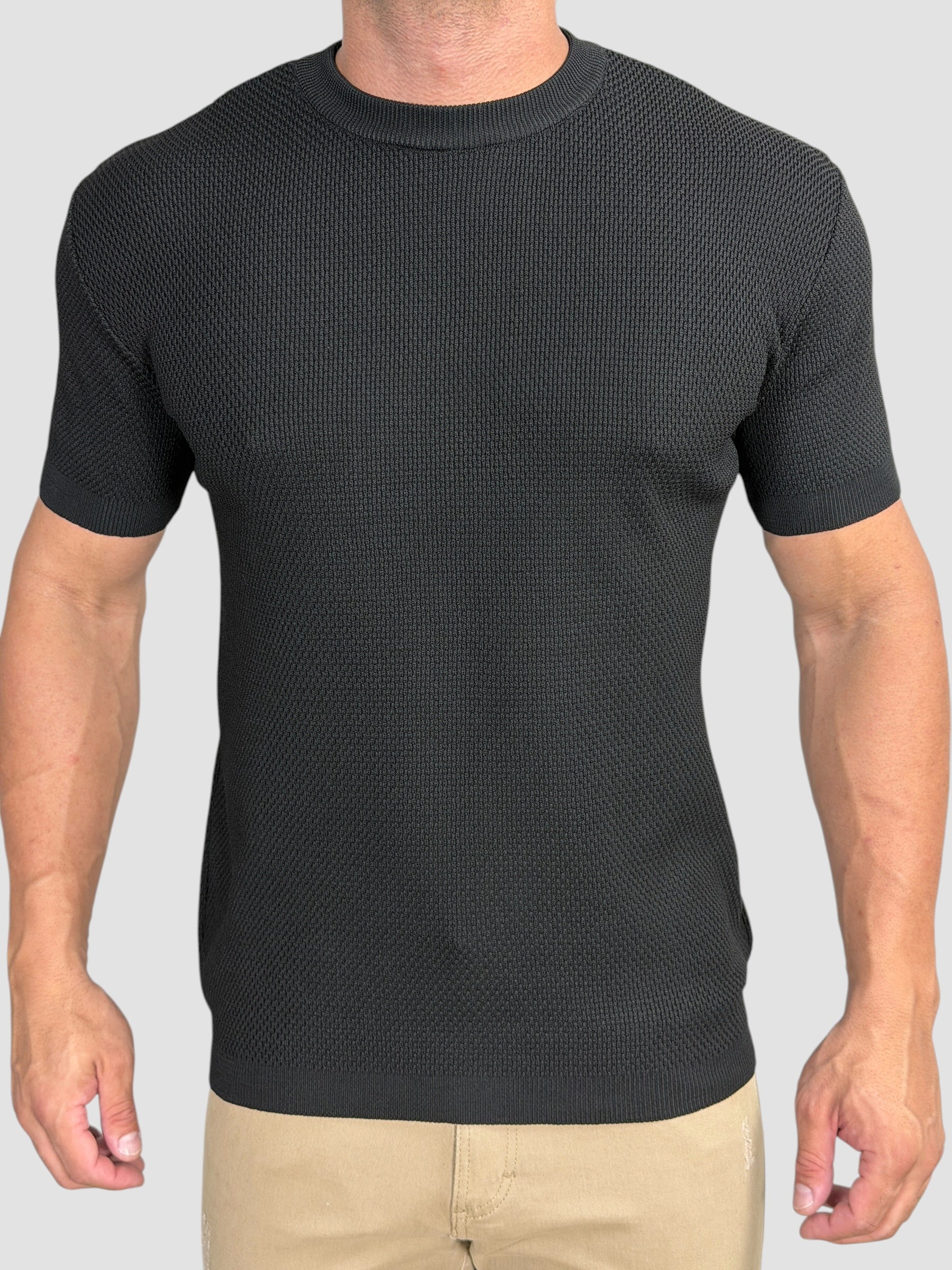 CAMISETA TRICO TEXTURE PRETA ZIGMA