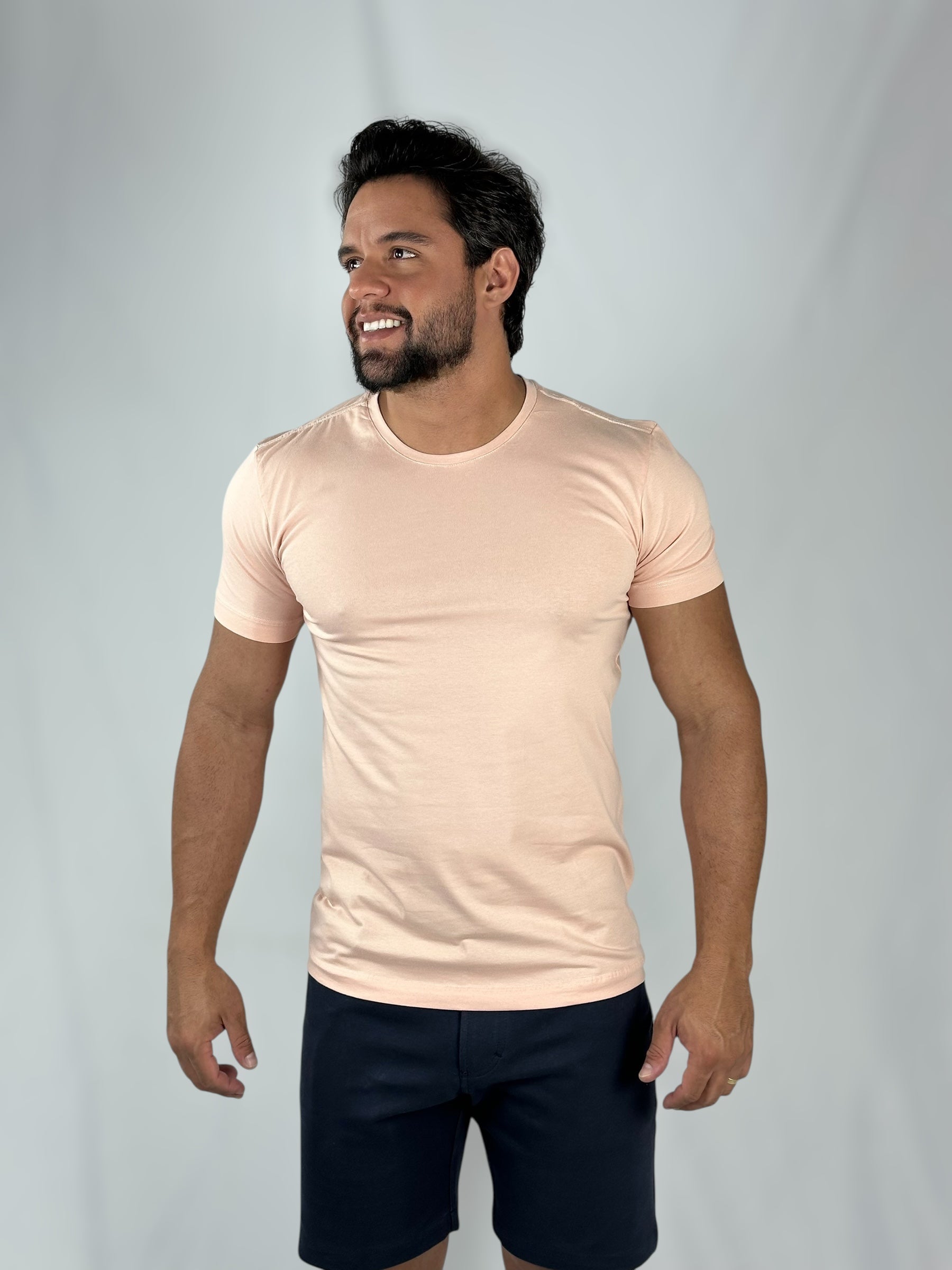 CAMISETA SMART ALGODAO EGIPCIO SALMAO URBO