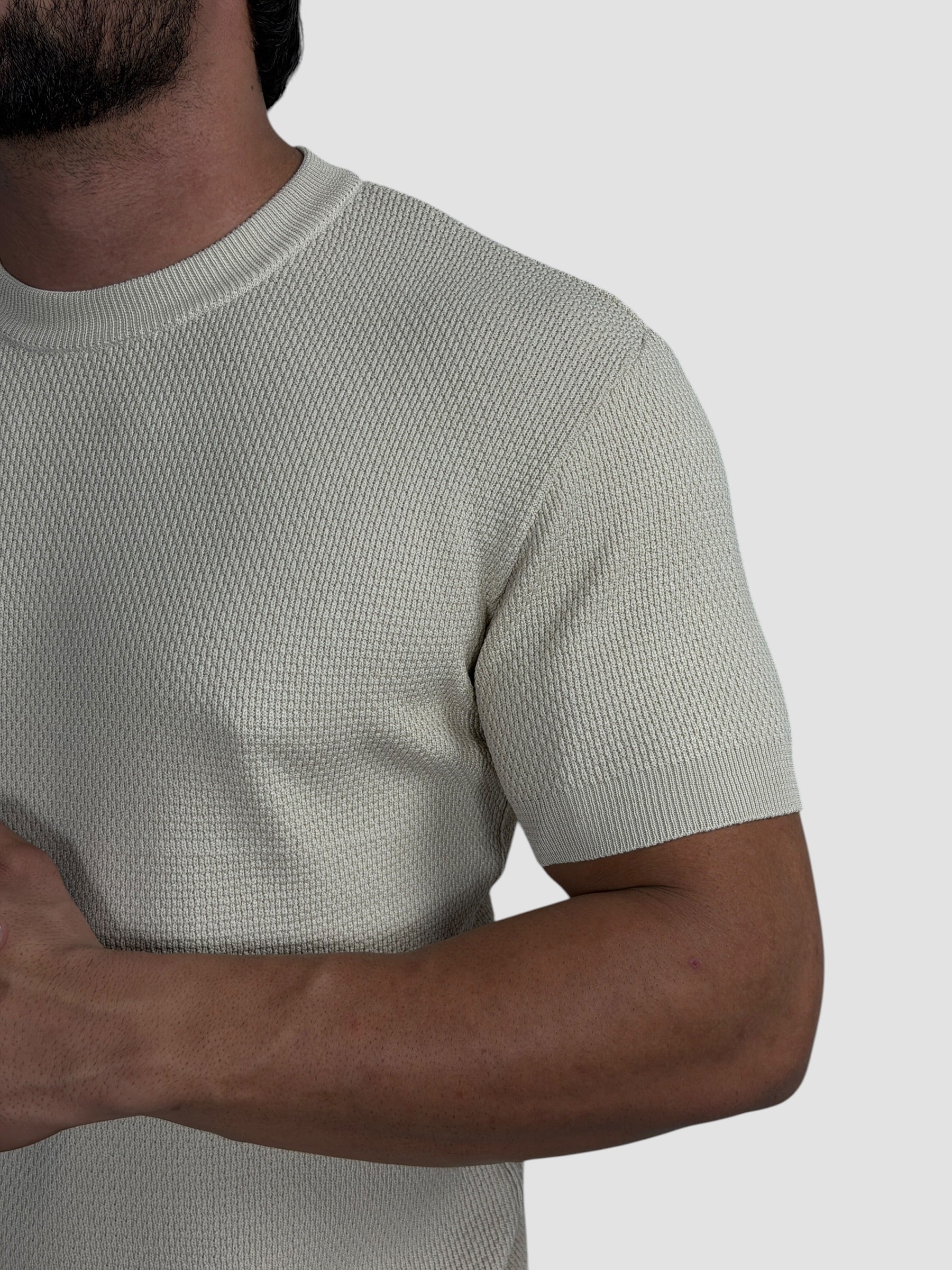 CAMISETA TRICO TEXTURE AREIA ZIGMA