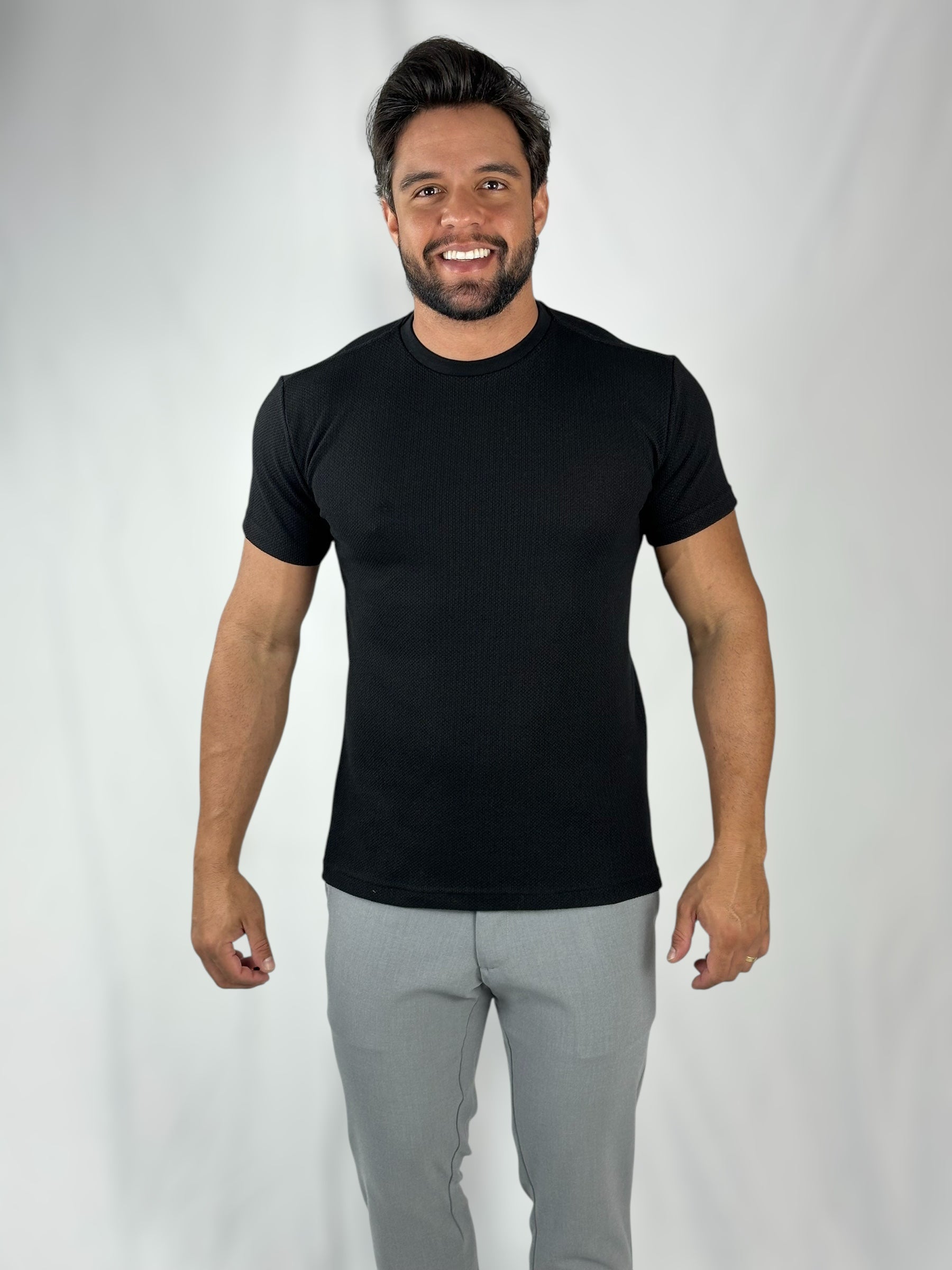 CAMISETA URBAN WAFFLE PRETO URBO