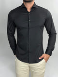 CAMISA SOCIAL M/L FIBRA DE BAMBU PRETO ZIGMA