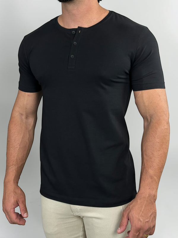 CAMISETA HENLEY SMART EGYPT PRETO URBO