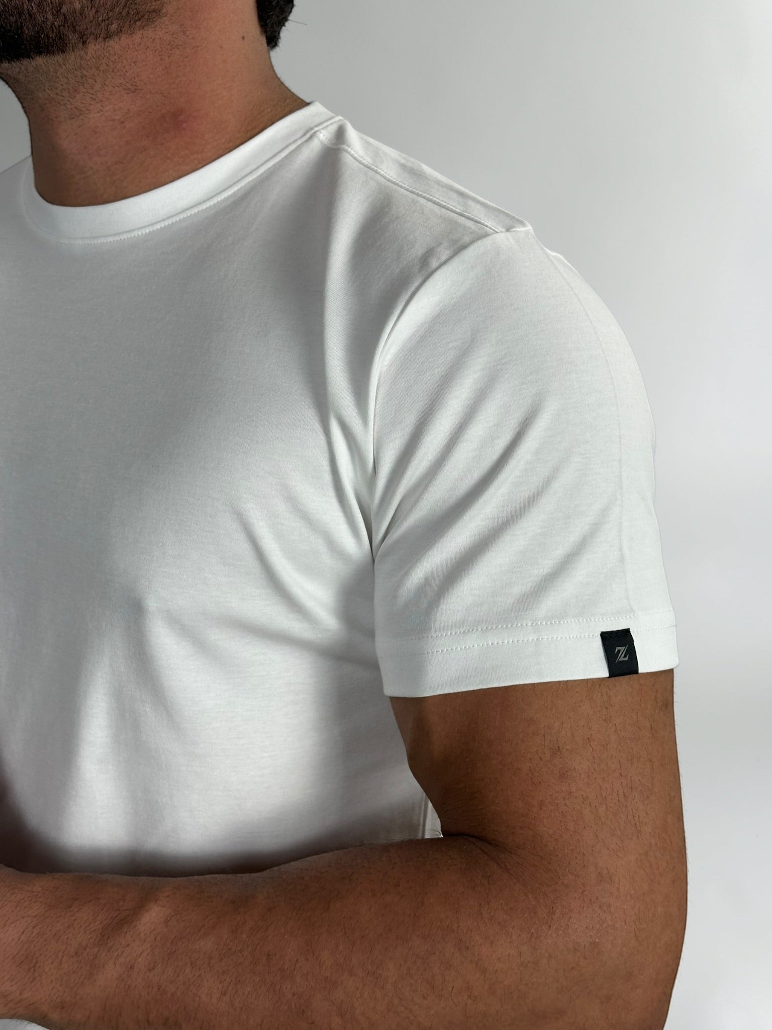 CAMISETA PIMA INTERLOCK BRANCA ZIGMA