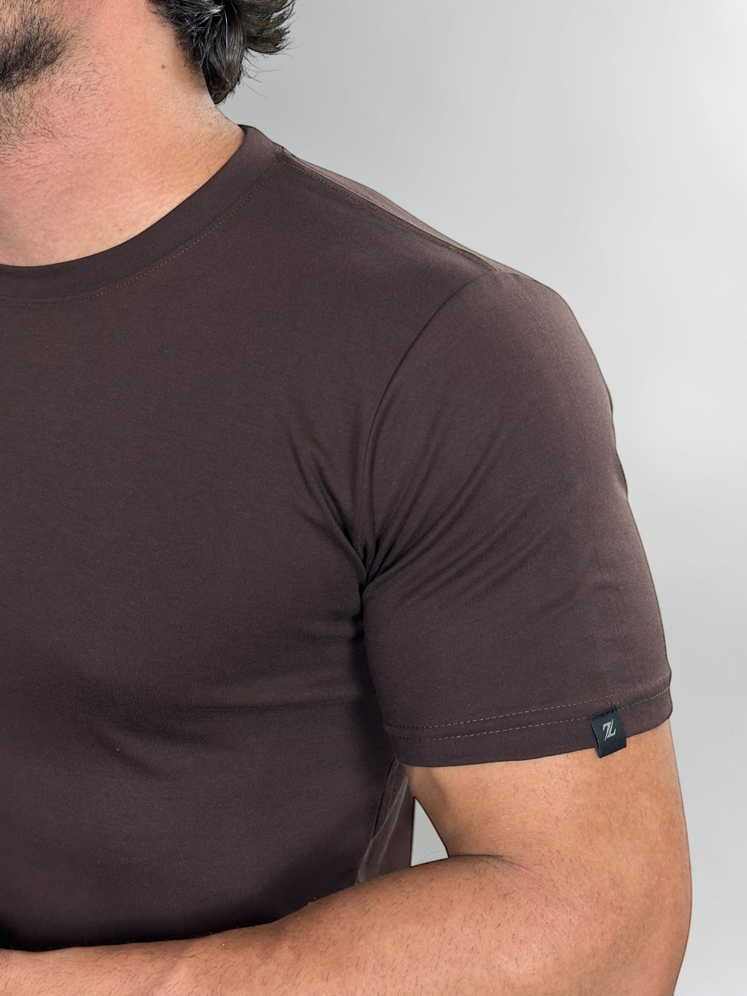 CAMISETA PIMA INTERLOCK MARROM ZIGMA