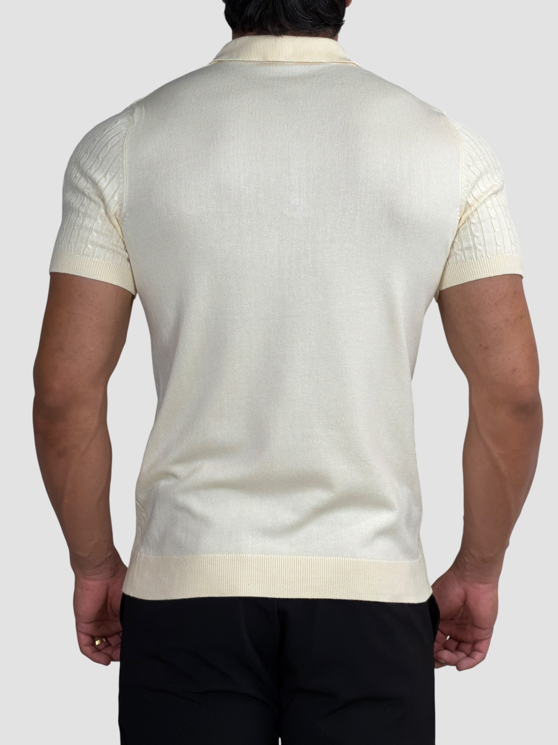 POLO TRICOT INTRECCIO CREME ZIGMA