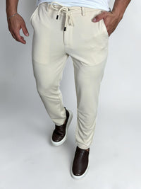 CALÇA ALF FIRENZE STRECH C/CADARÇO CREME ZIGMA