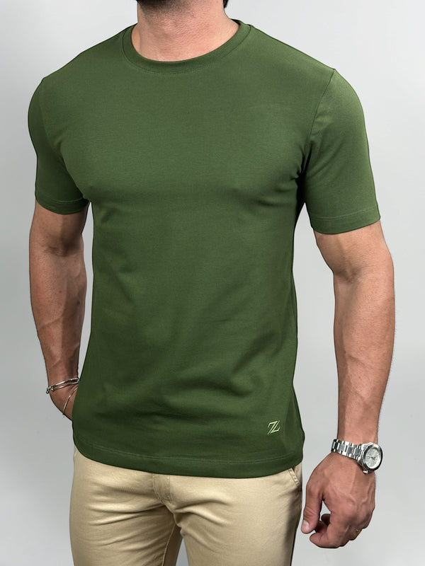 CAMISETA ESSENTIAL COTTON PREMIUM VERDE MILITAR ZIGMA