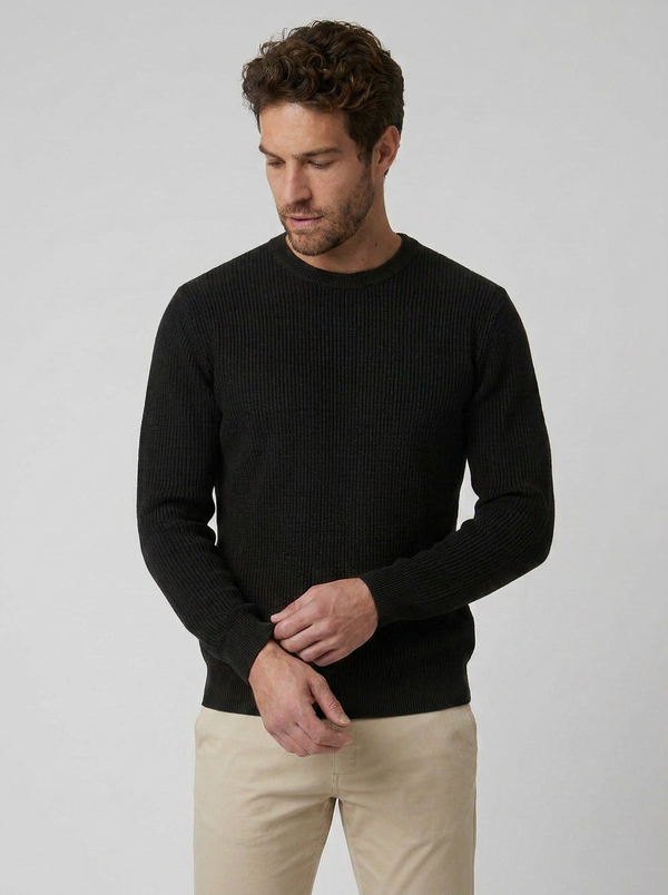 SUETER TRICO TEXTURE PRETO ZIGMA