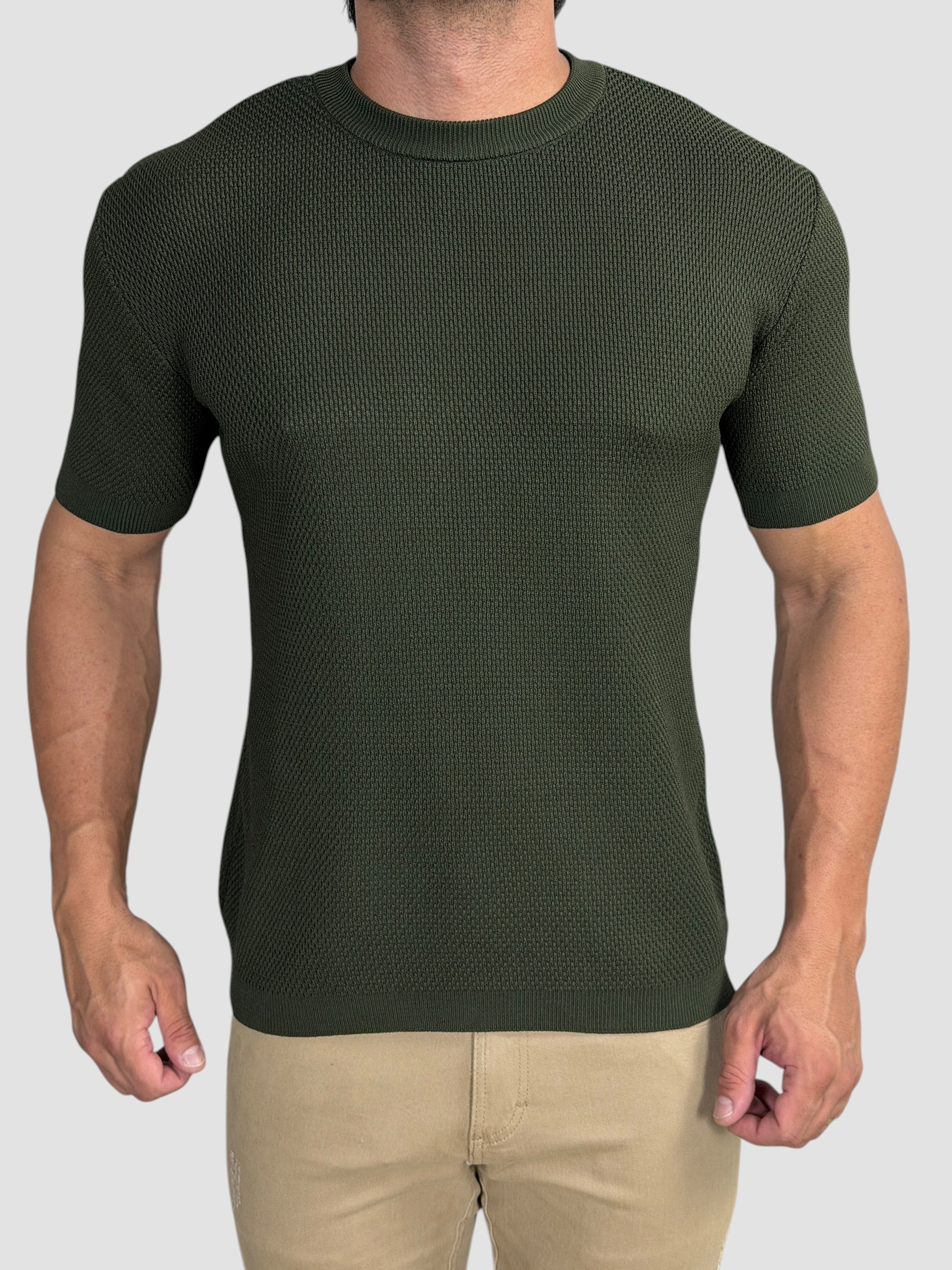 CAMISETA TRICO TEXTURE VERDE MILITAR ZIGMA