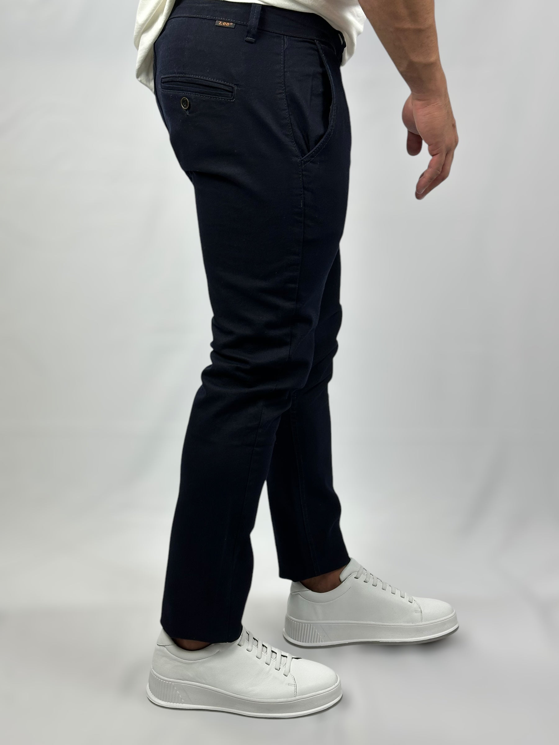 CALÇA SLIM CHINO DENIM STRECH LUCY DARK STONE LEE