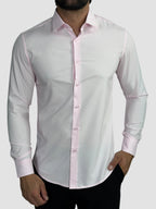 CAMISA M/L TECHMODAL SLIM FIT ROSA ZIGMA