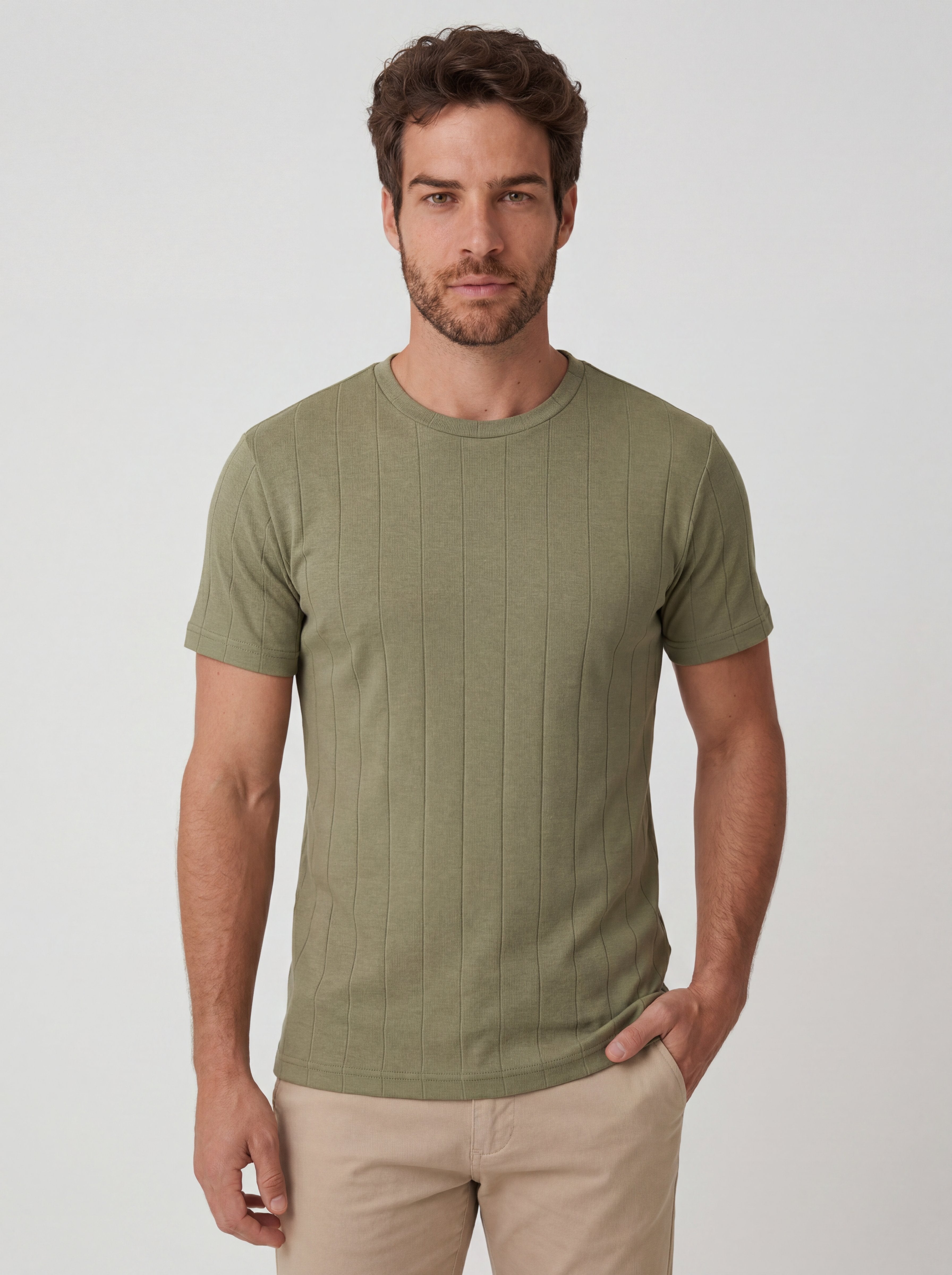 CAMISETA STRIPES FLOW VERDE MILITAR ZIGMA