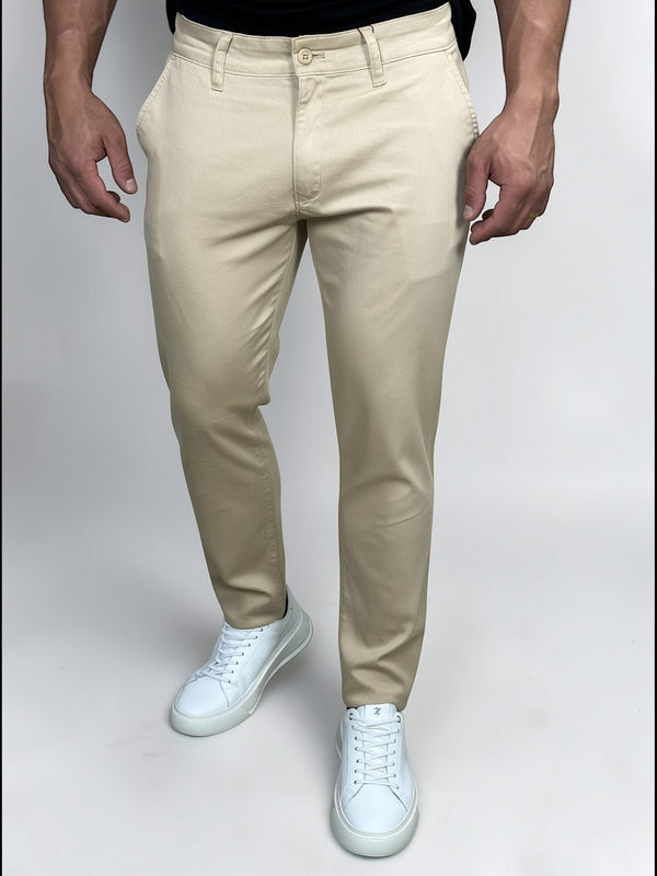 CALÇA  ALF SKINNY BEGE ZIPOFF