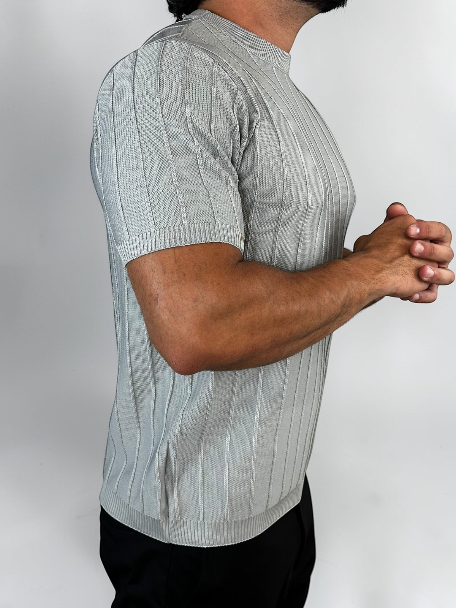 CAMISETA TRICOT RIVAGE CINZA ZIGMA
