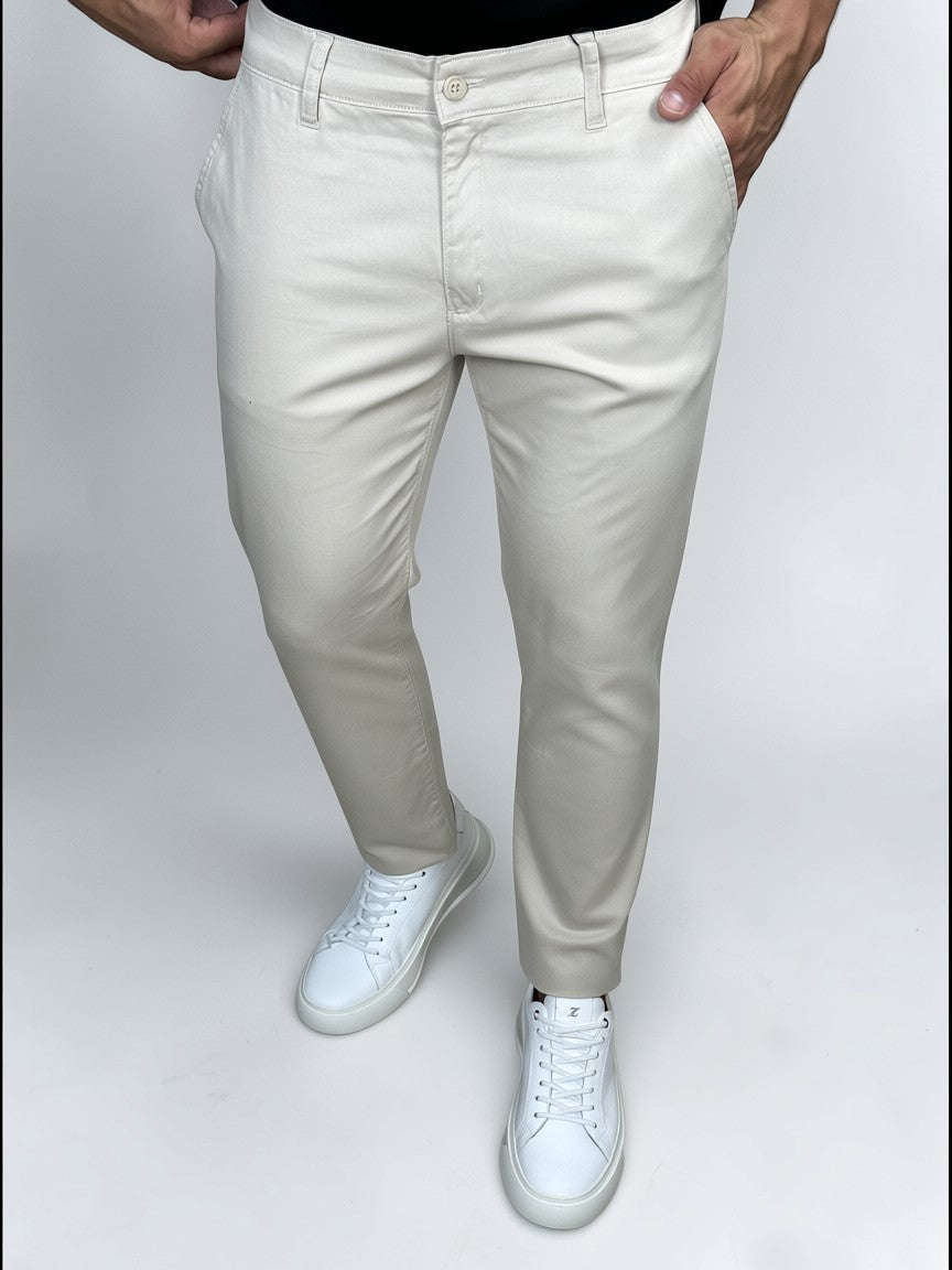 CALÇA  ALF SKINNY AREIA ZIPOFF