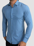 CAMISA M/L TECH SLIM FIT AZUL ZIGMA
