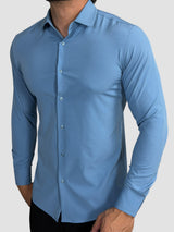 CAMISA M/L TECH SLIM FIT AZUL ZIGMA