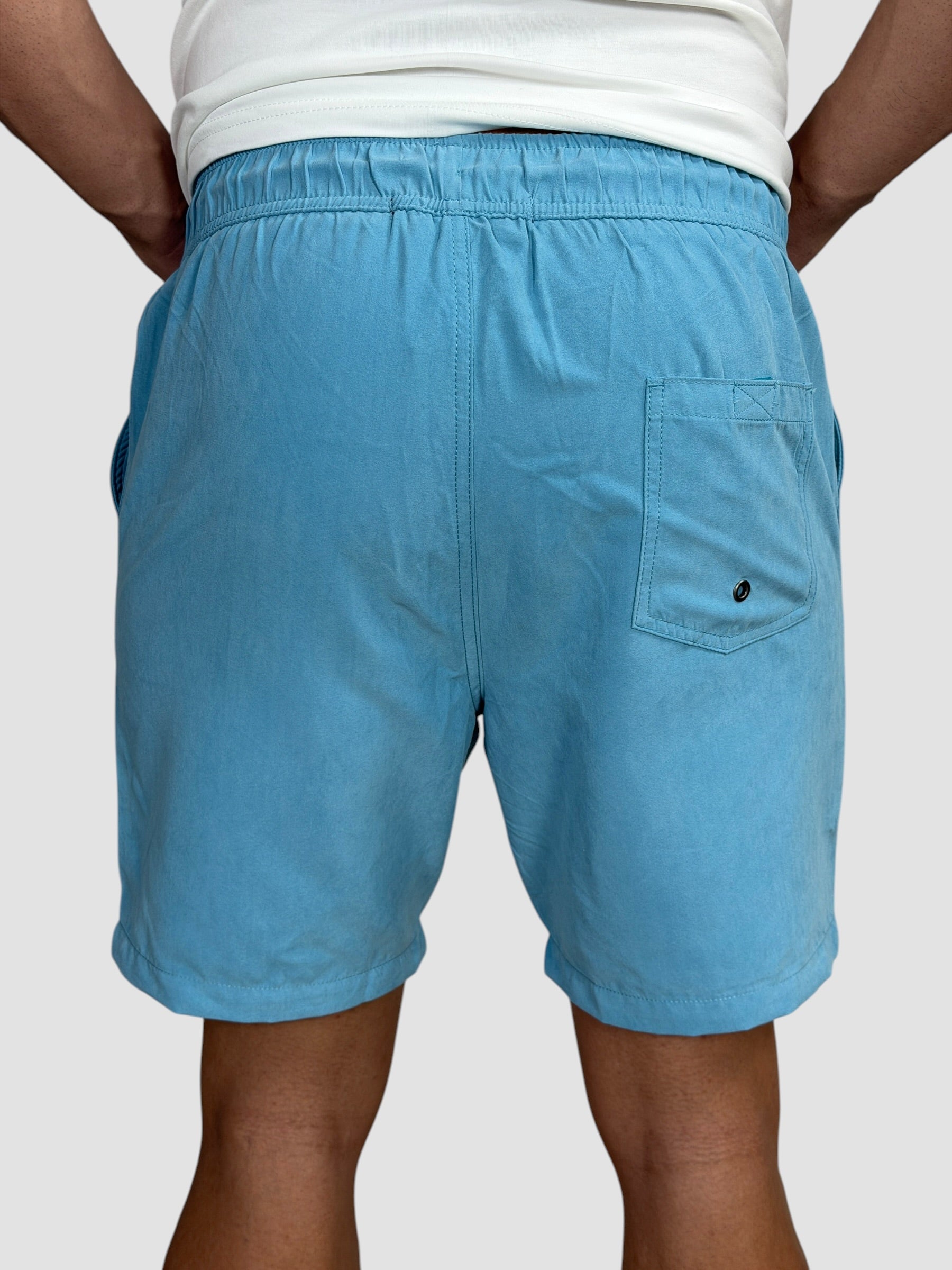 SHORT RIVIERA VELLUTO AZUL AGUA ZIGMA
