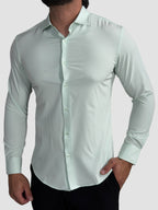 CAMISA M/L TECH SLIM FIT VERDE CLARO ZIGMA