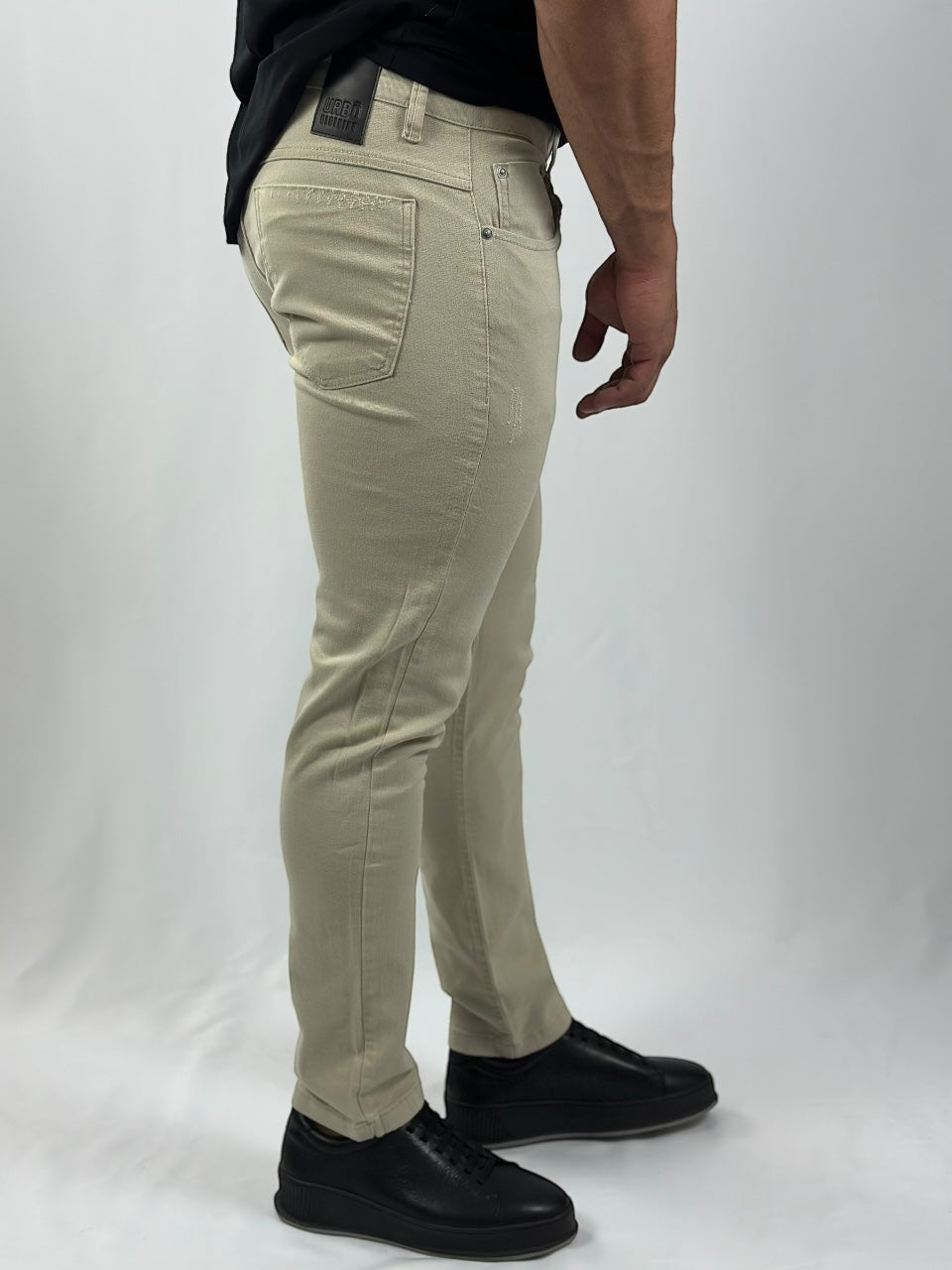 CALÇA SARJA TRADICIONAL BEGE URBO