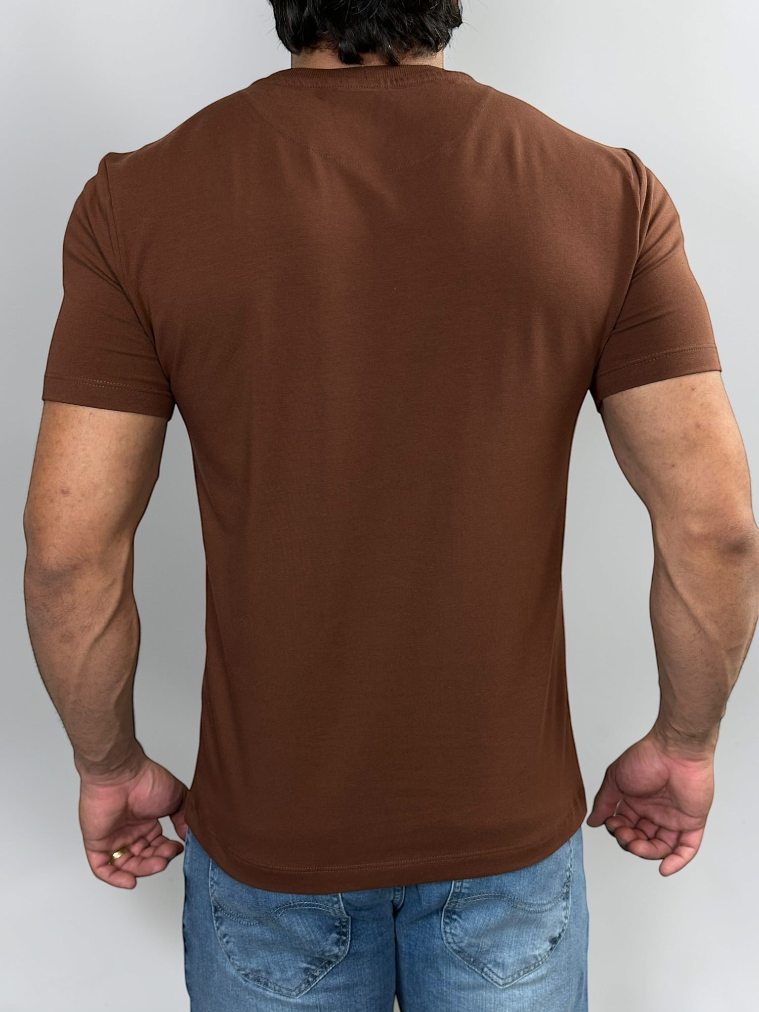 CAMISETA ESSENTIAL COTTON PREMIUM MARROM ZIGMA
