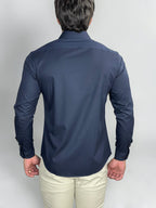 CAMISA M/L TECHMODAL SLIM FIT AZUL MARINHO ZIGMA