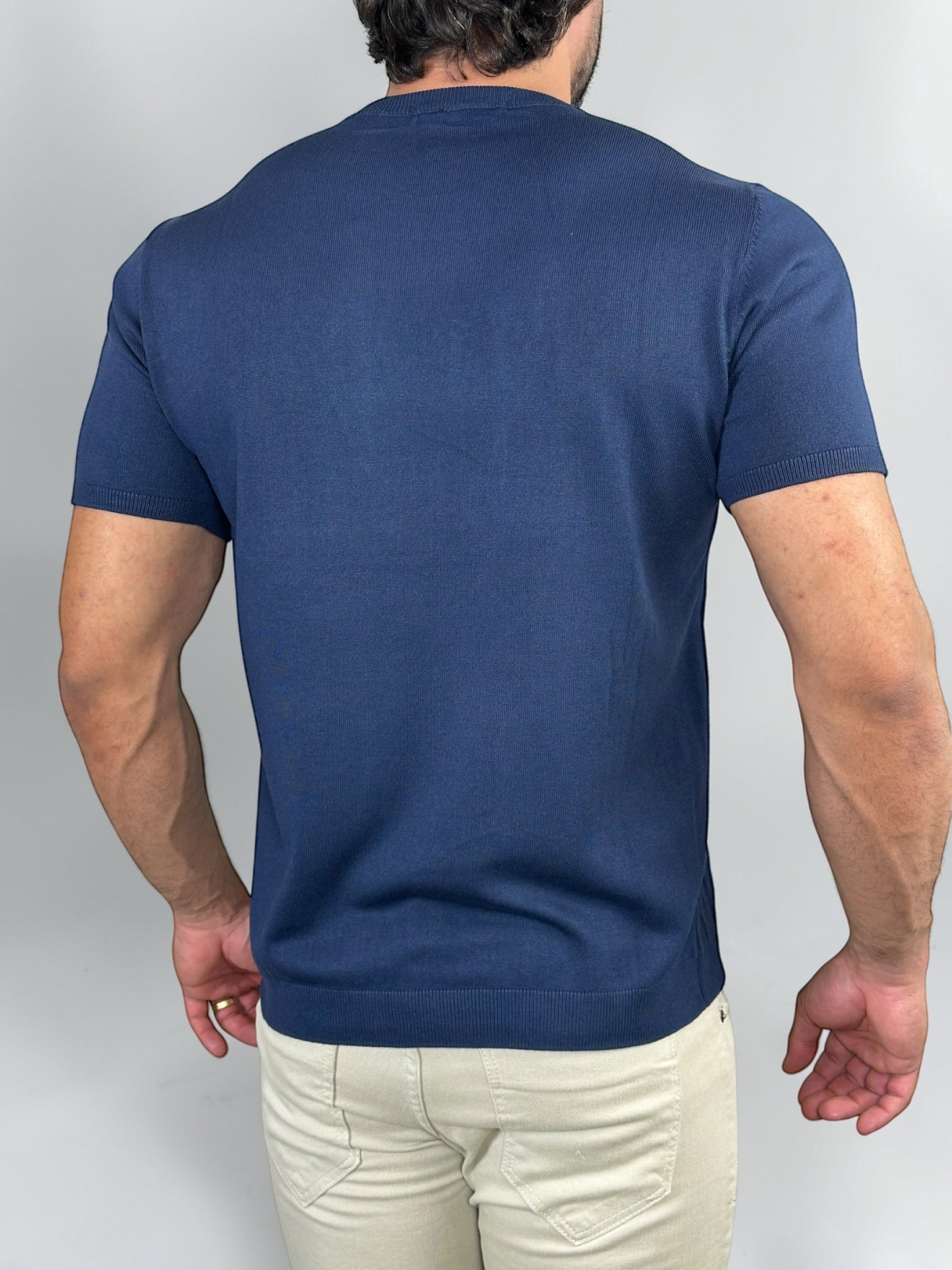 CAMISETA TRICOT VENEZIA AZUL MARINHO ZIGMA