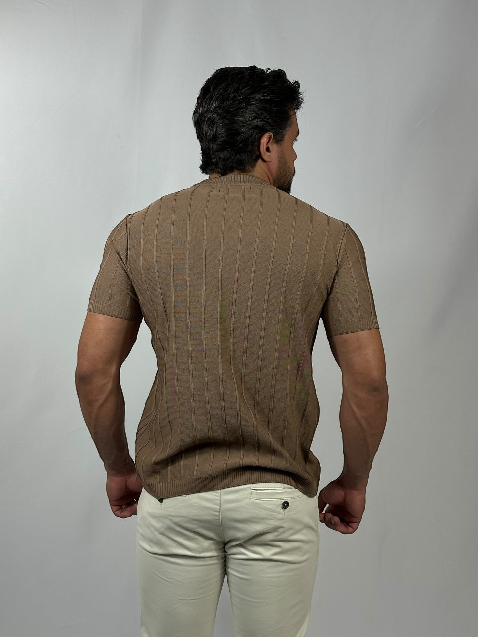 CAMISETA TRICOT RIVAGE MARROM ZIGMA
